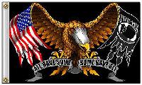 3'x5' Eagle Flag with Flag/POW Wings